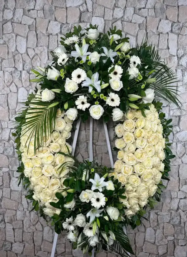 Corona de flores Granate Premium