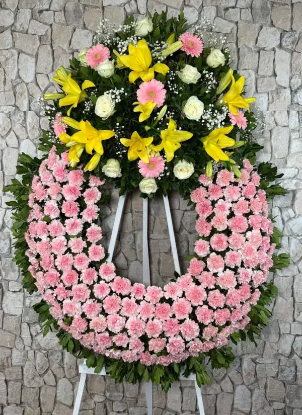 Corona de flores Marfil