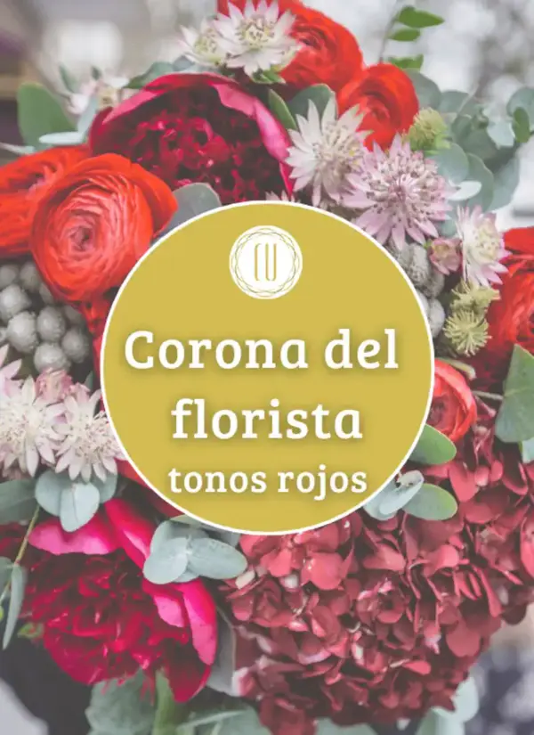 Corona del florista tonos rosas