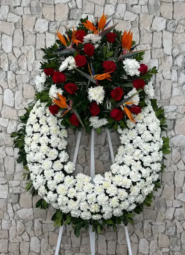 Corona funeraria Plata