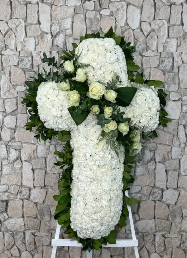 Cruz de flores Terracota
