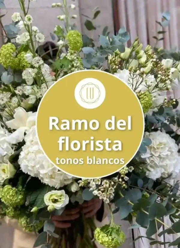 Ramo del florista tonos blancos
